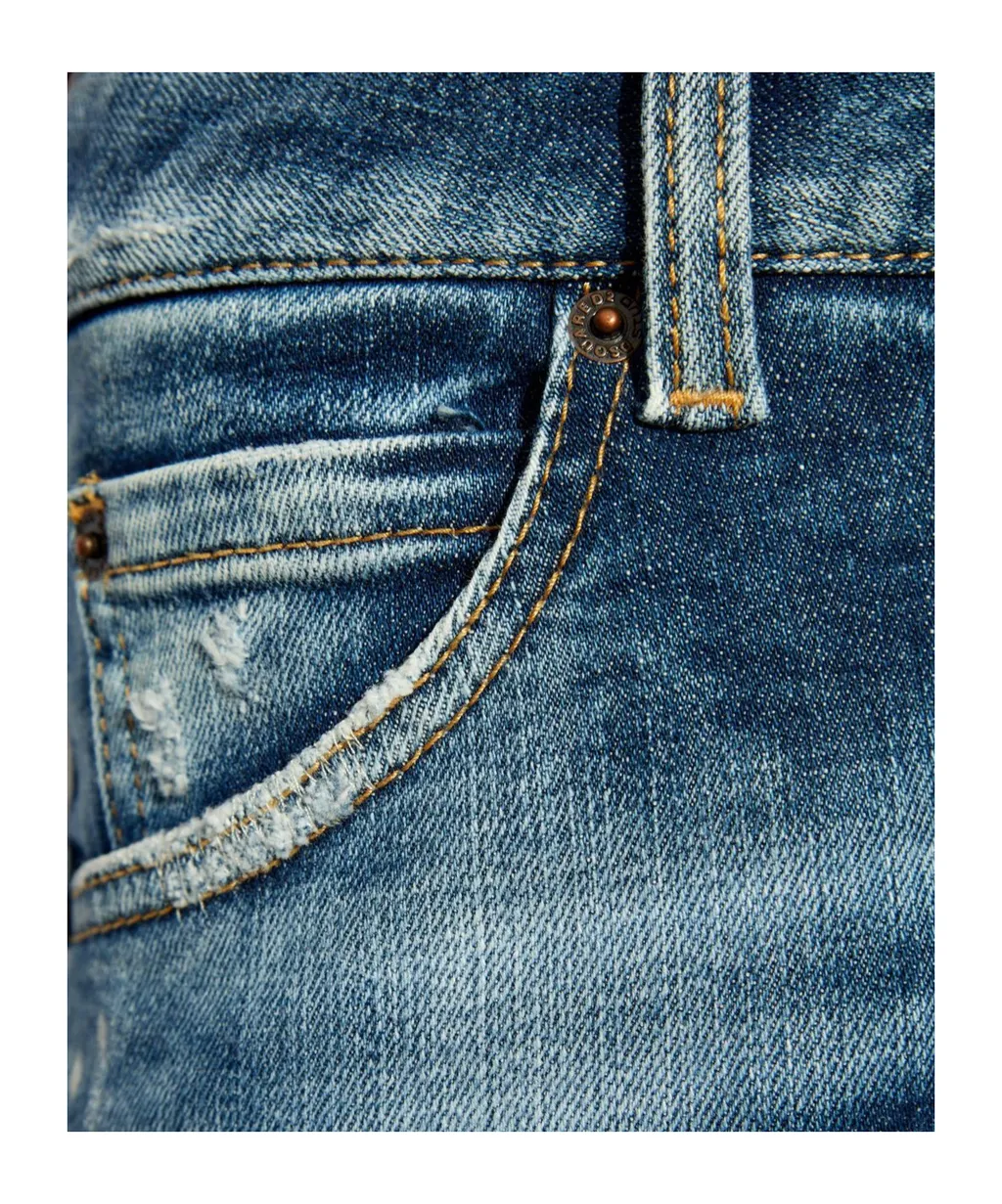 Dsquared2 Logo-Patch Distressed Jeans