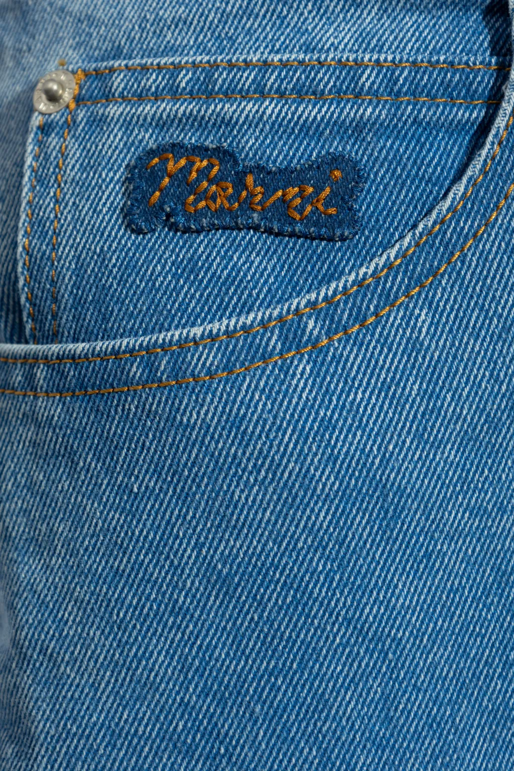 Marni Logo Embroidered Loose Fit Jeans