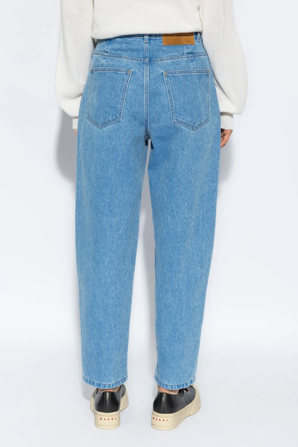 Marni Logo Embroidered Loose Fit Jeans
