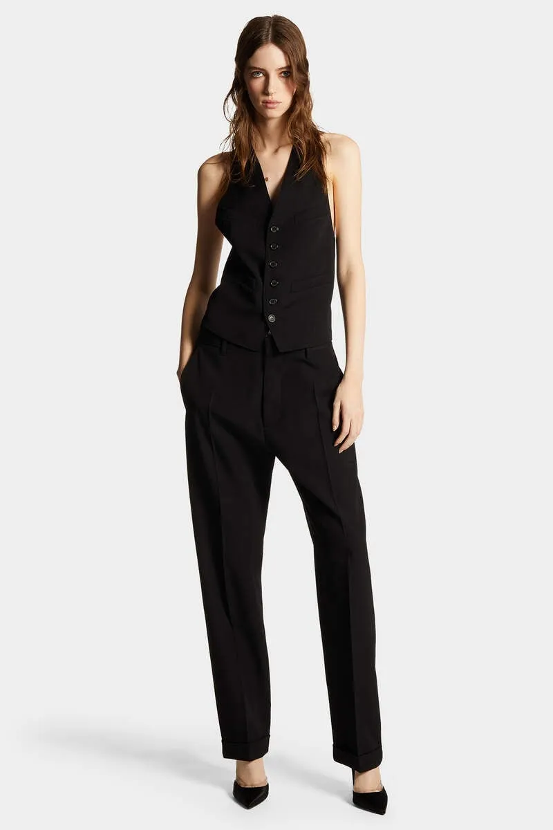 Dsquared2 Mid-Rise Straight-Leg Tailored Trousers