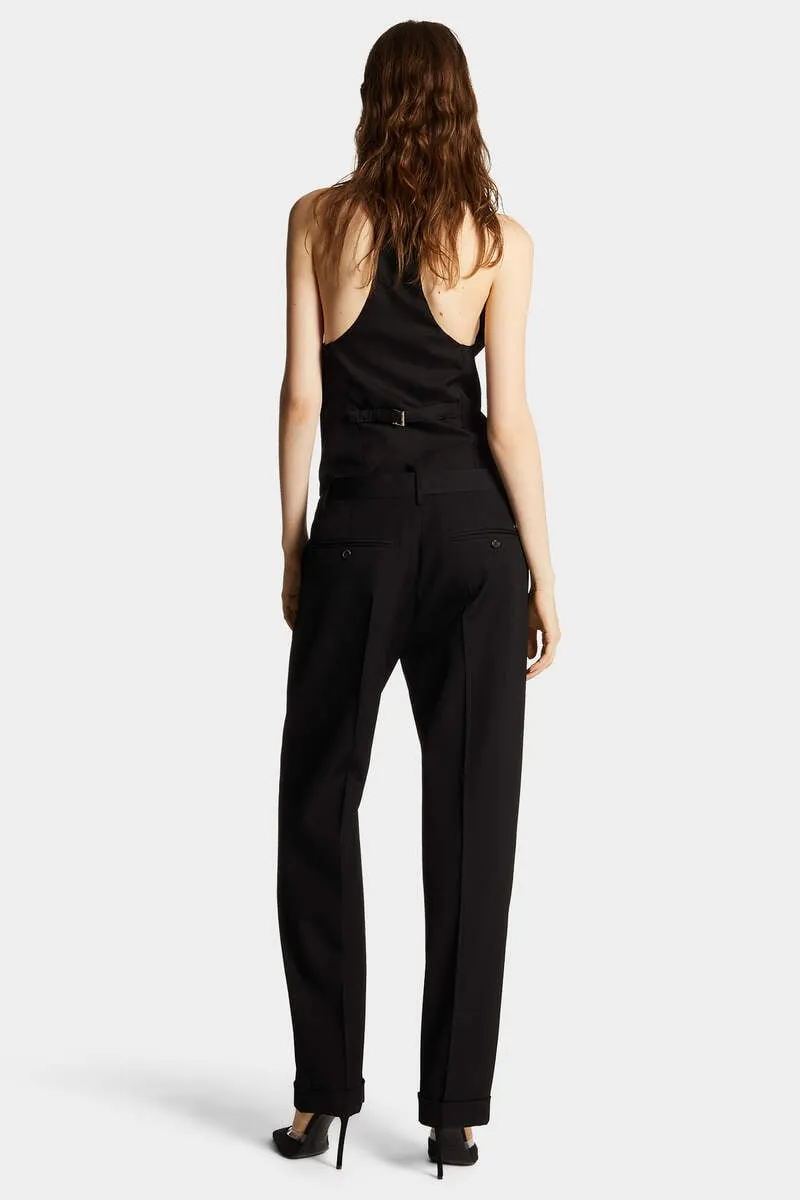 Dsquared2 Mid-Rise Straight-Leg Tailored Trousers