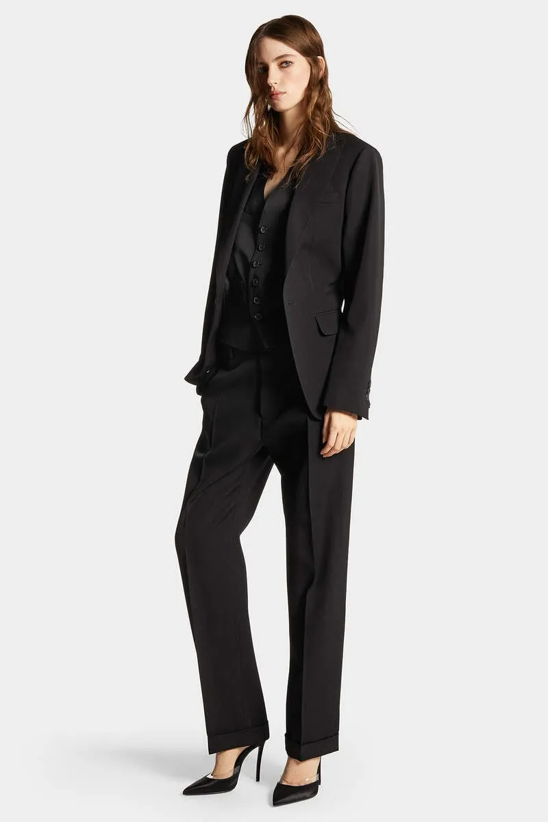 Dsquared2 Mid-Rise Straight-Leg Tailored Trousers