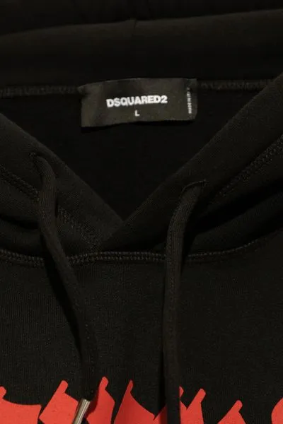 Dsquared2 Graphic Printed Drawstring Hoodie