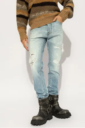 Dsquared2 Distressed Straight-Leg Jeans