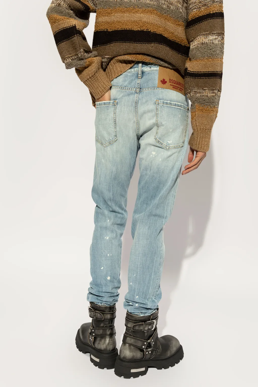 Dsquared2 Distressed Straight-Leg Jeans