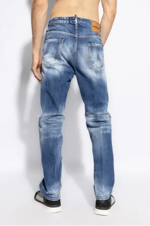 Dsquared2 Distressed Straight-Leg Jeans