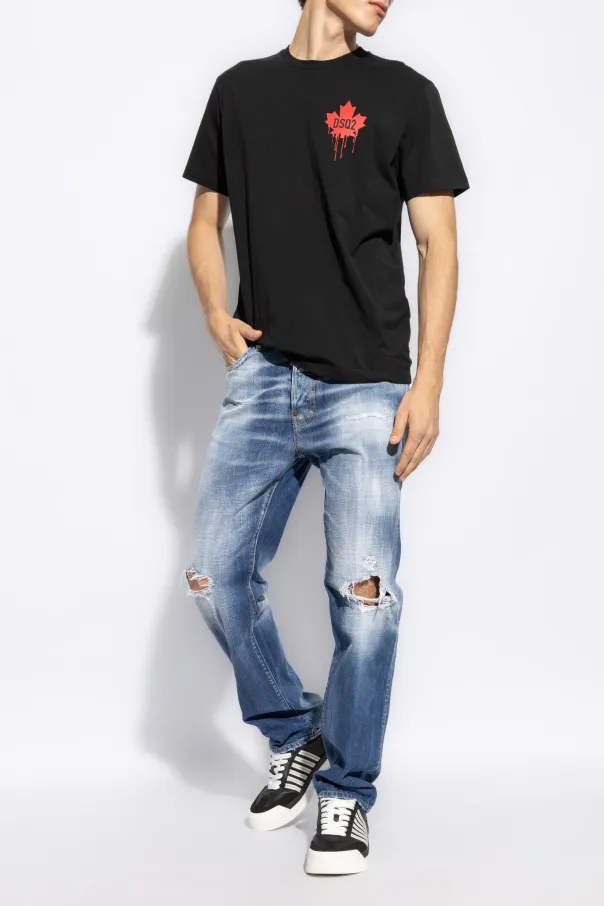 Dsquared2 Distressed Straight-Leg Jeans