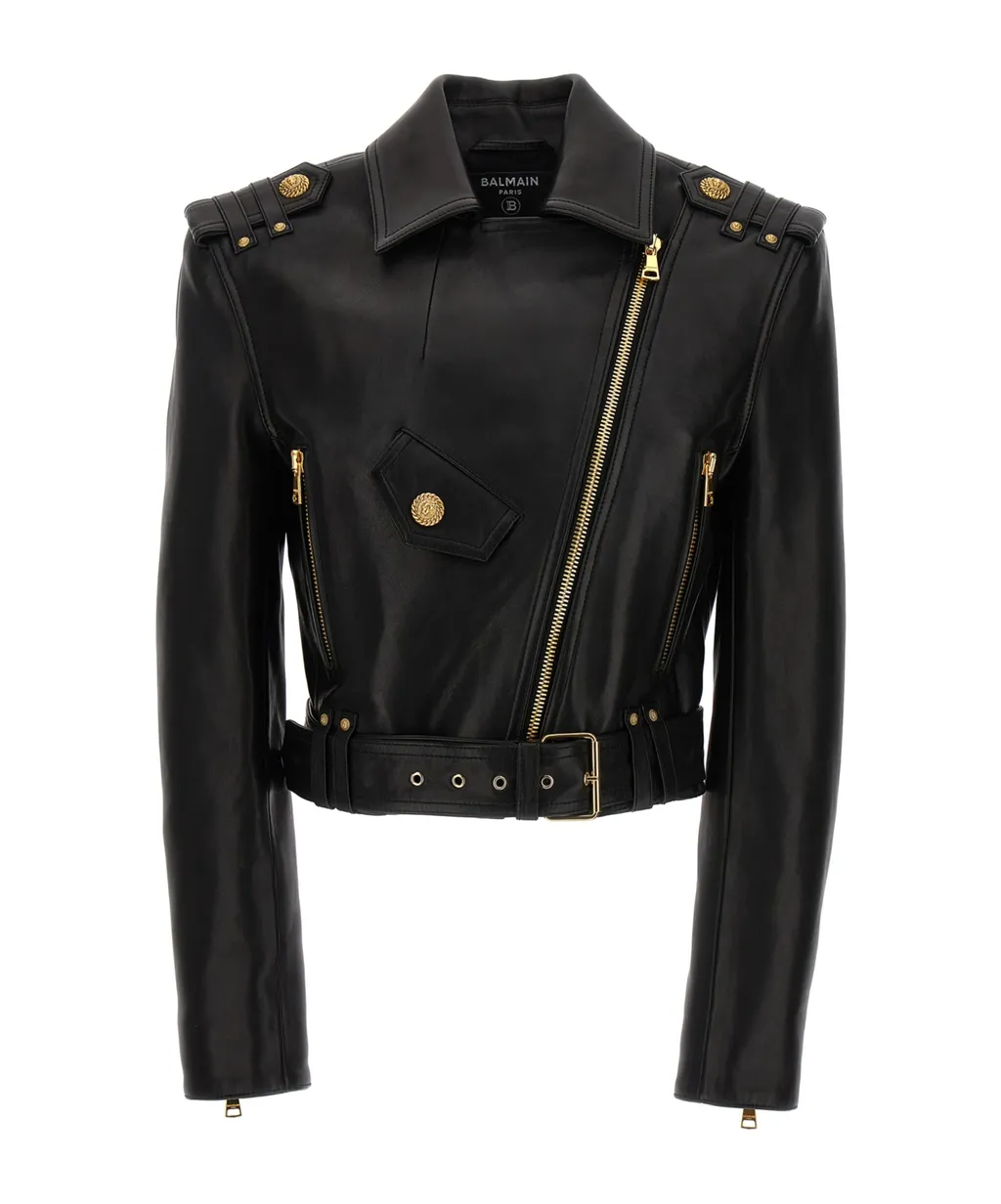 Balmain Biker Belted Jacket