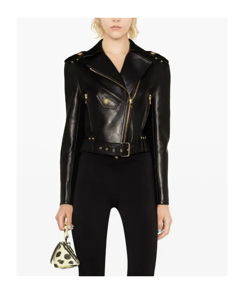 Balmain Biker Belted Jacket