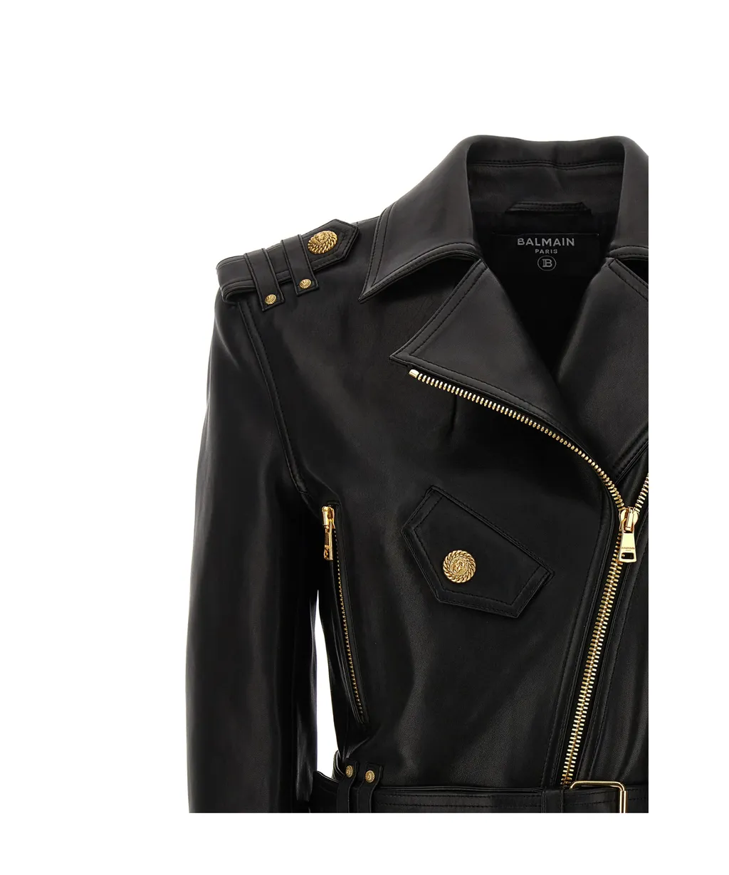 Balmain Biker Belted Jacket