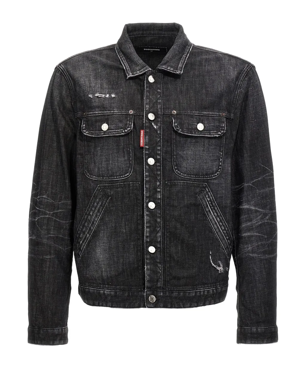Dsquared2 Distressed Denim Jacket