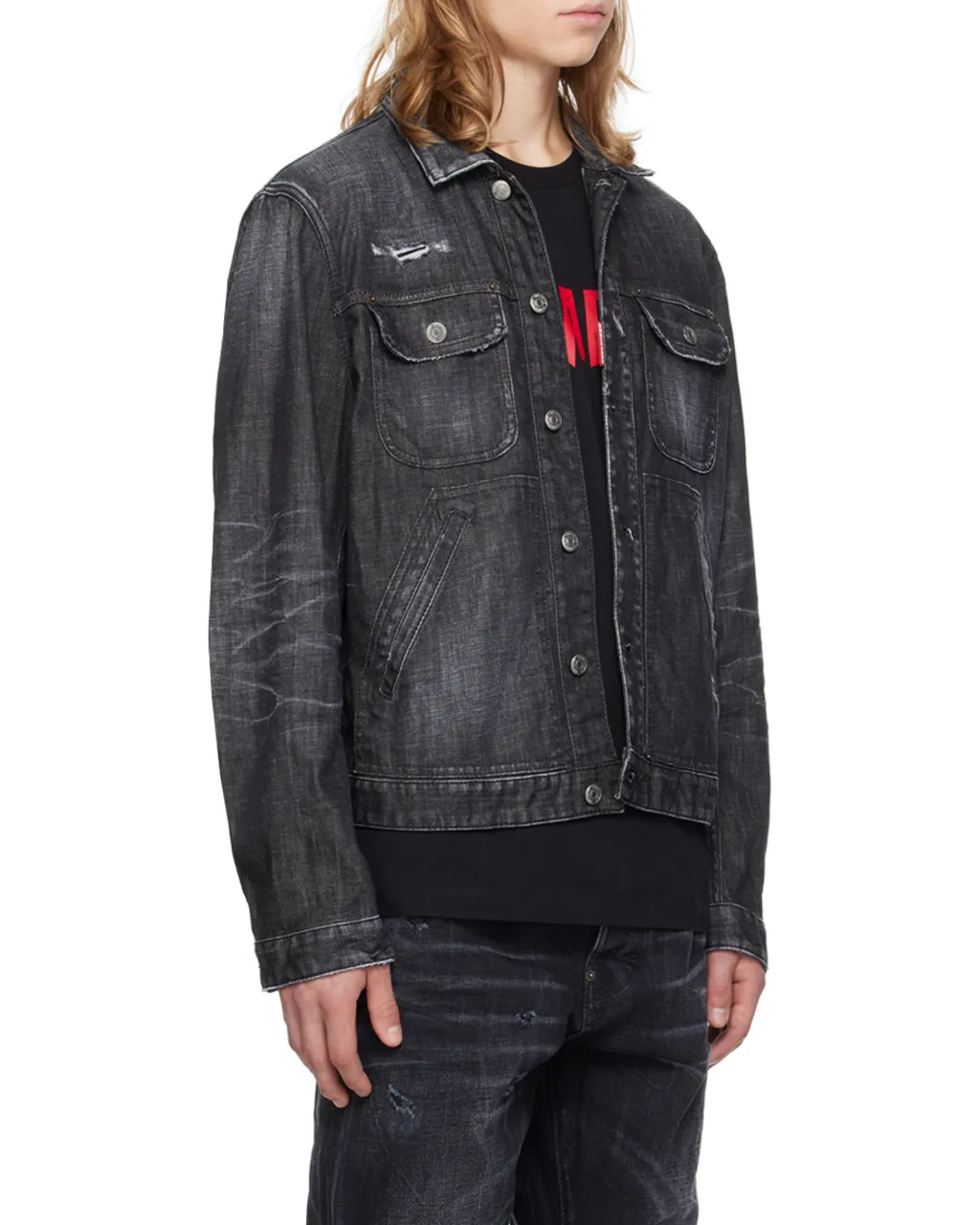 Dsquared2 Distressed Denim Jacket