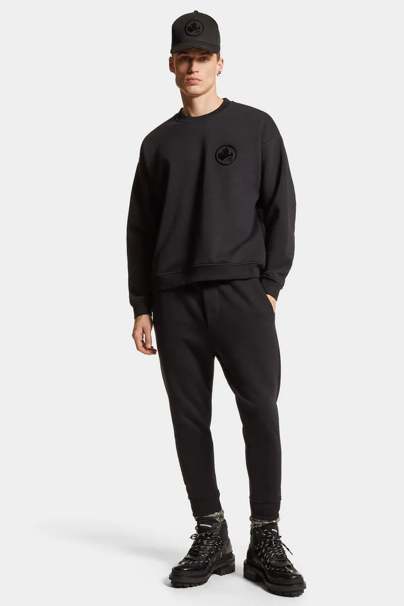 Dsquared2 Logo Patch Crewneck Sweatshirt