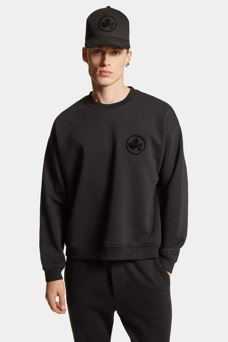 Dsquared2 Logo Patch Crewneck Sweatshirt