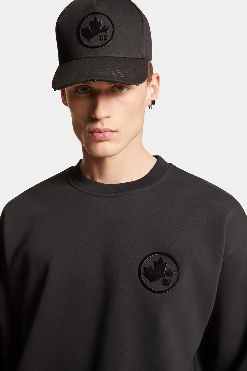 Dsquared2 Logo Patch Crewneck Sweatshirt