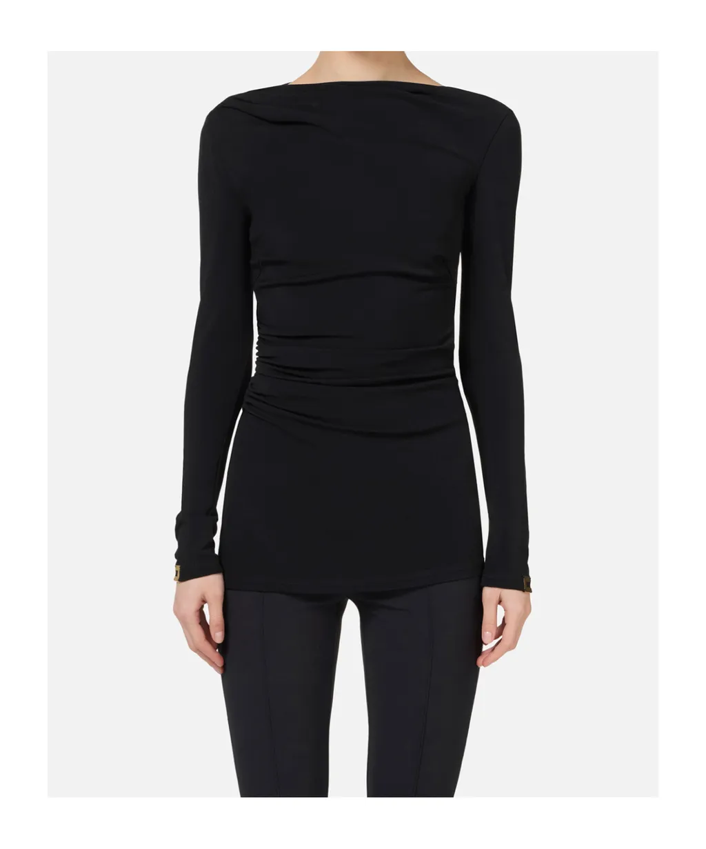 Elisabetta Franchi Draping Jersey Top