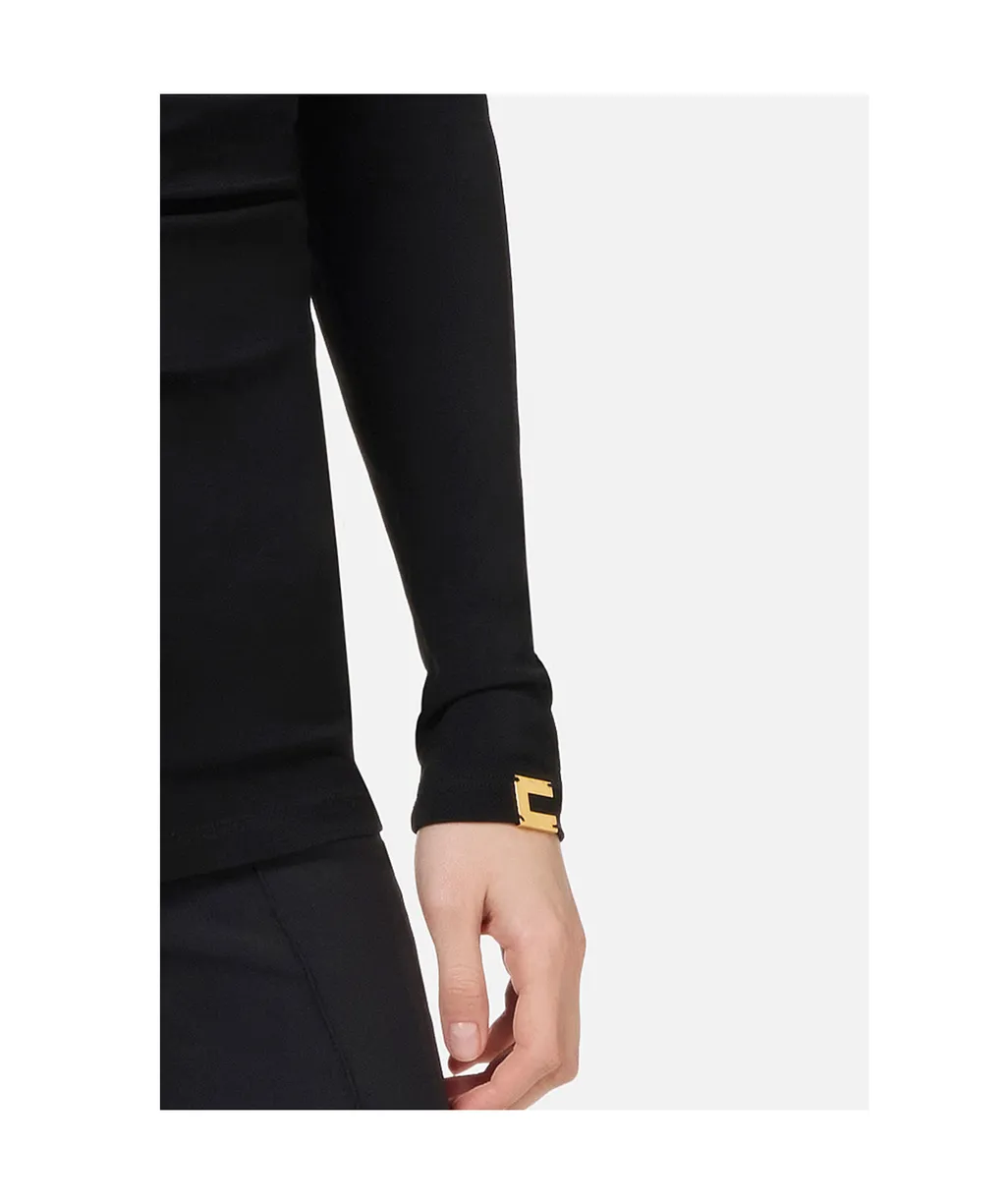 Elisabetta Franchi Draping Jersey Top