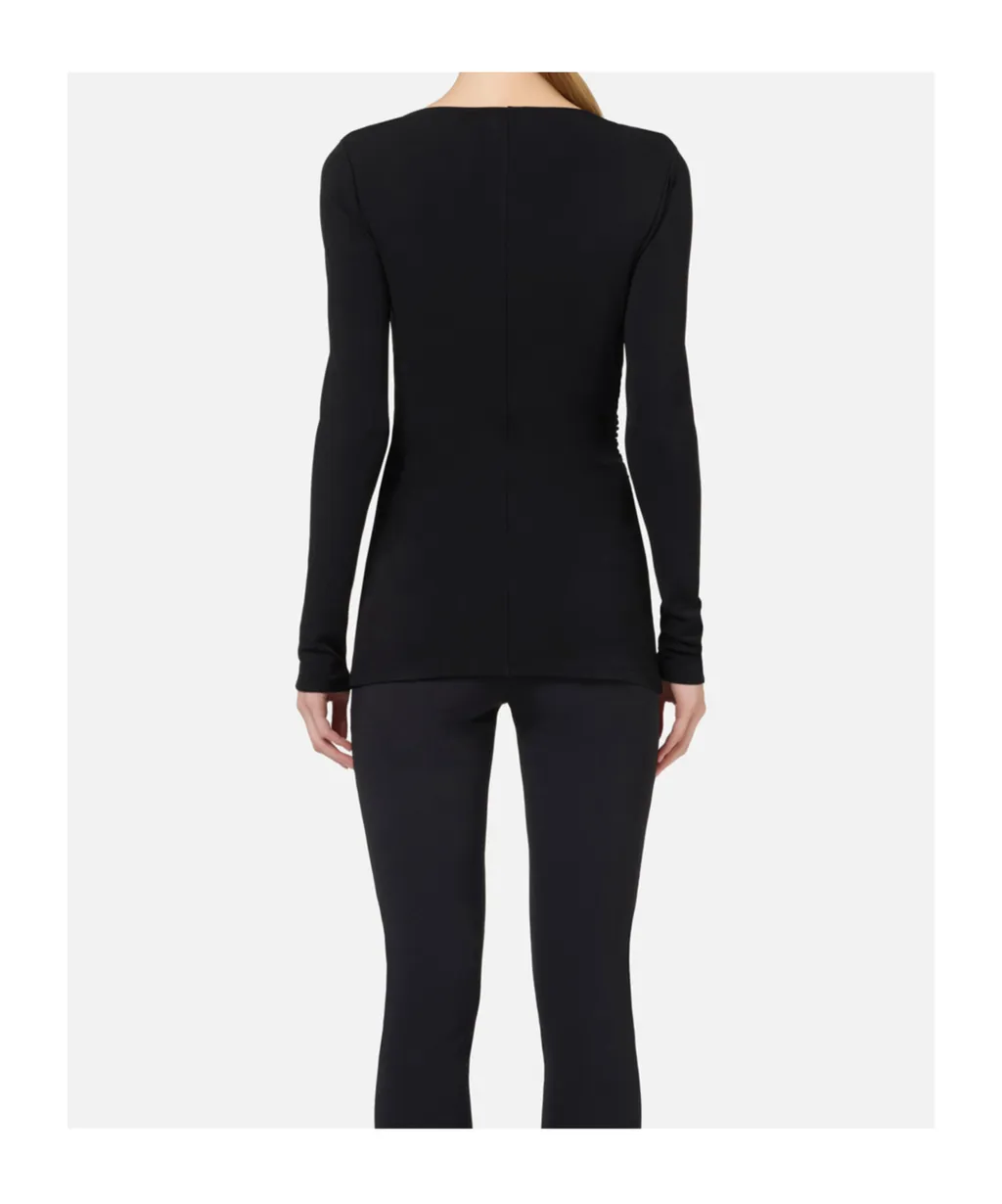 Elisabetta Franchi Draping Jersey Top