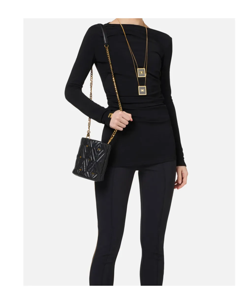 Elisabetta Franchi Draping Jersey Top