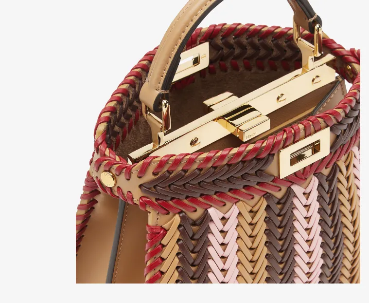 Fendi Peekaboo Iseeu Braided Tote Bag