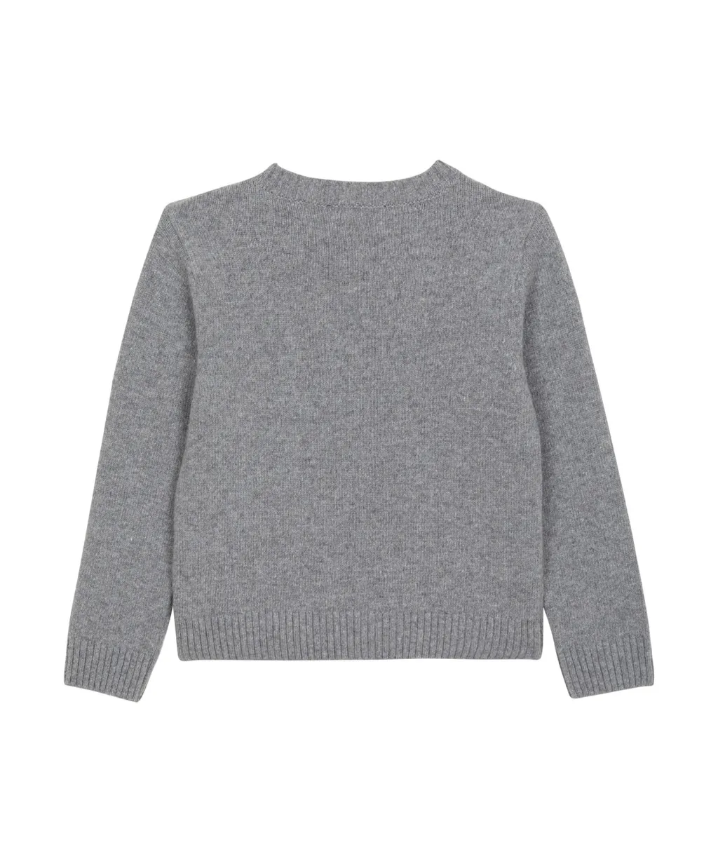Balmain Kids Logo-Intarsia Crewneck Jumper