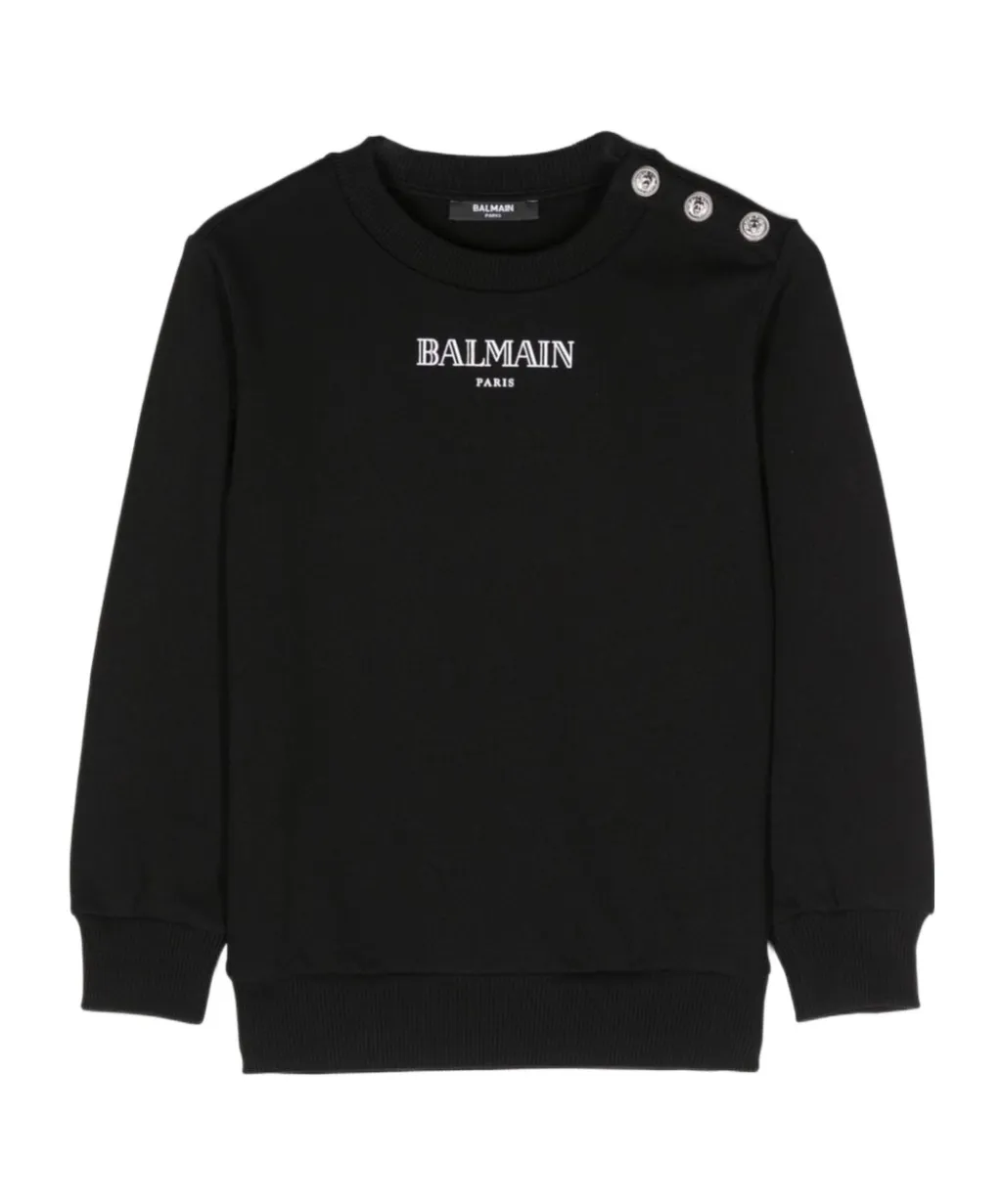 Balmain Kids Logo-Printed Crewneck T-Shirt