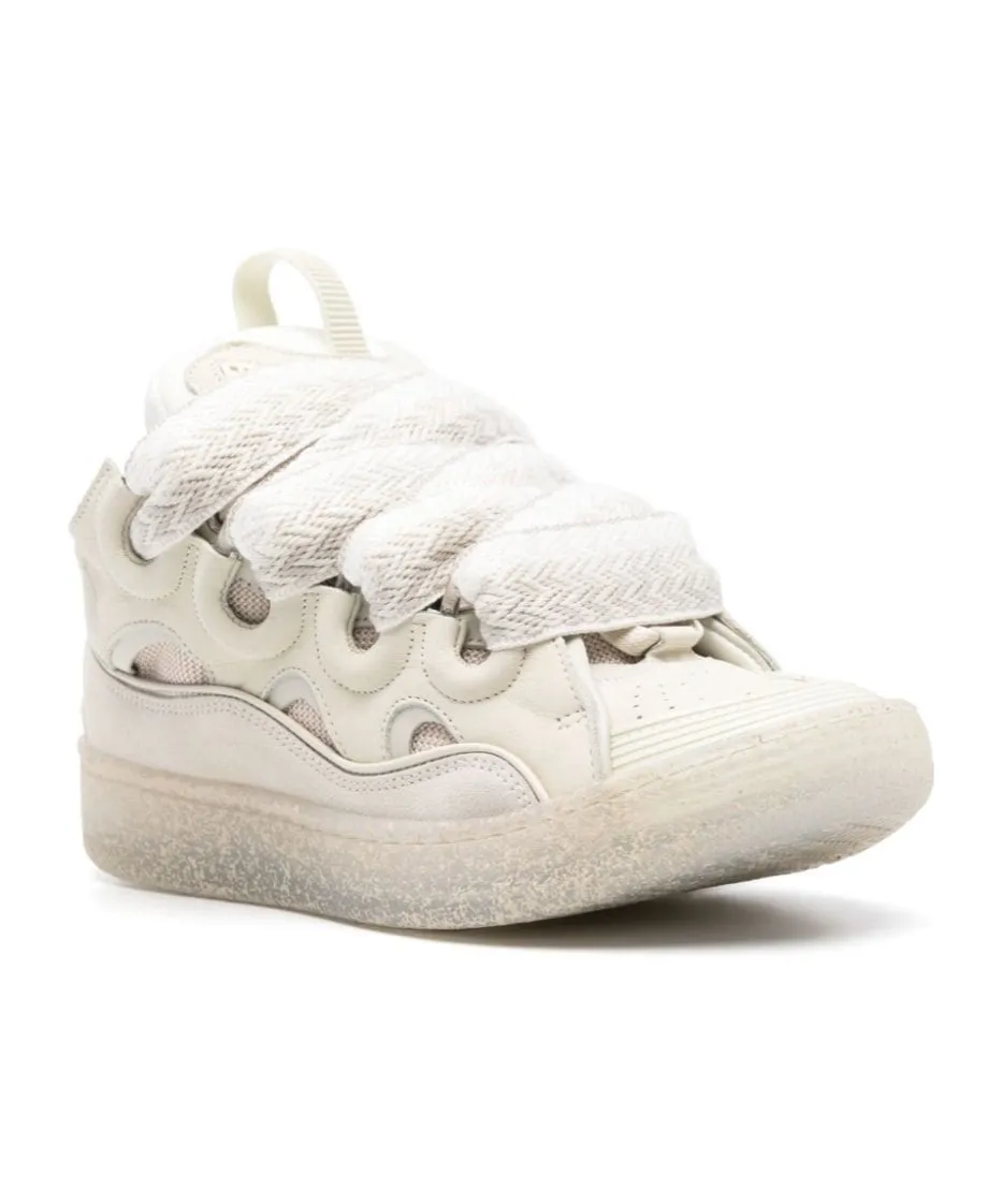 Lanvin Curb Lace-Up Sneakers