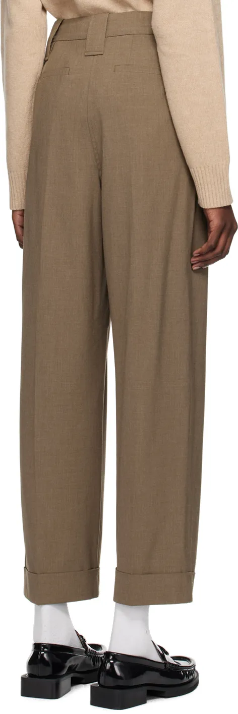 Ganni Straight Leg Pleated Pants