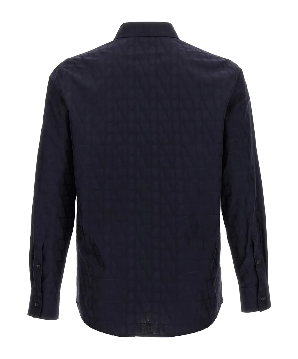 Valentino	Toile Iconographe Jacquard Straight Hem Shirt