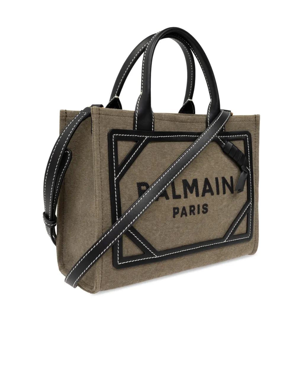 Balmain Logo Detailed Top Handle Bag