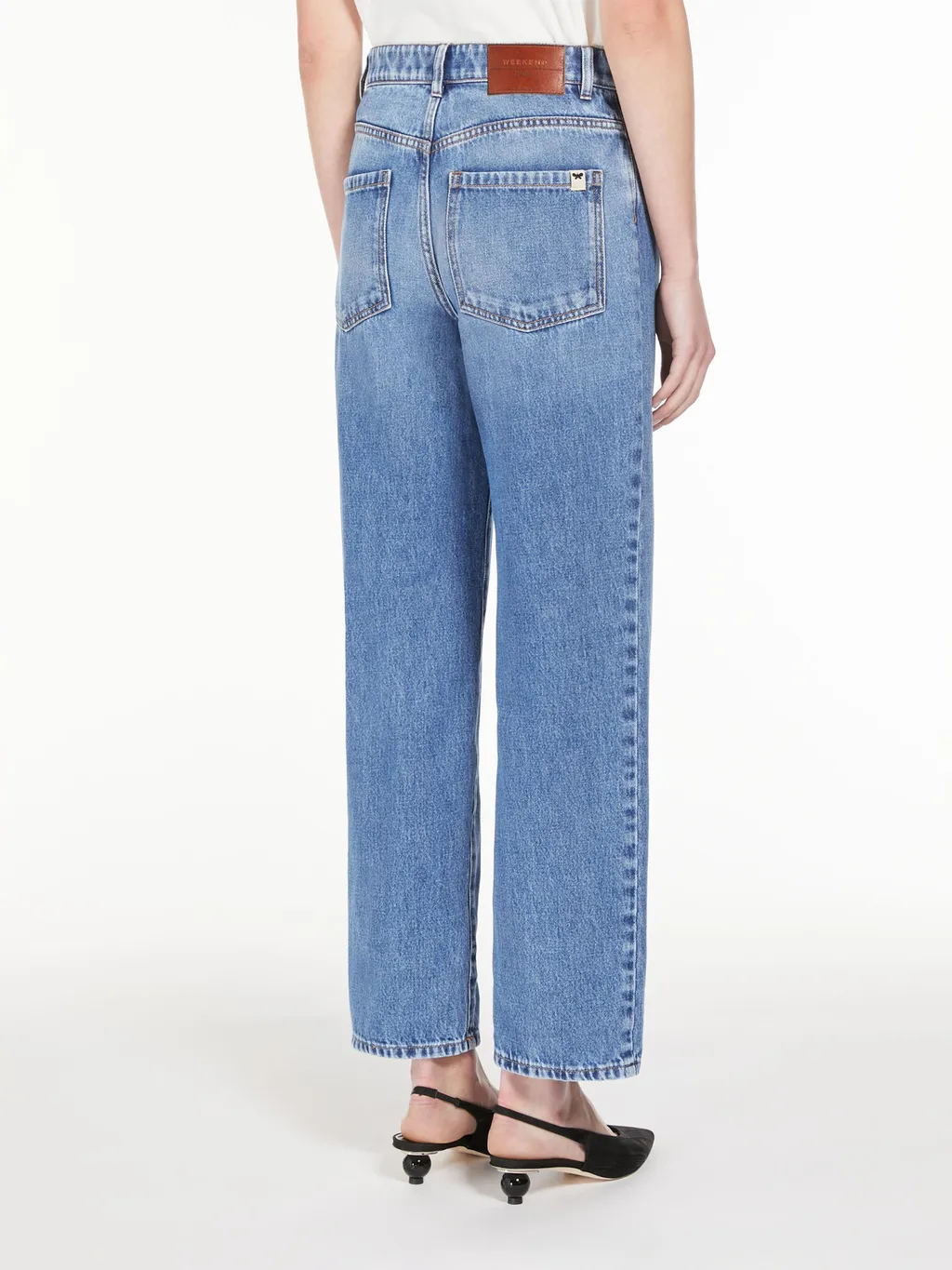 Weekend Max Mara Logo Patch Straight Leg Jeans