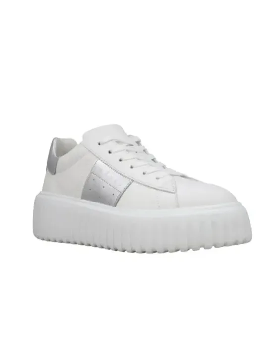 Hogan Round-Toe Lace-Up Sneakers
