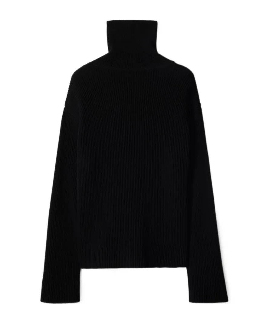 Burberry Ribbed-Knit Zip-Up Cardigan