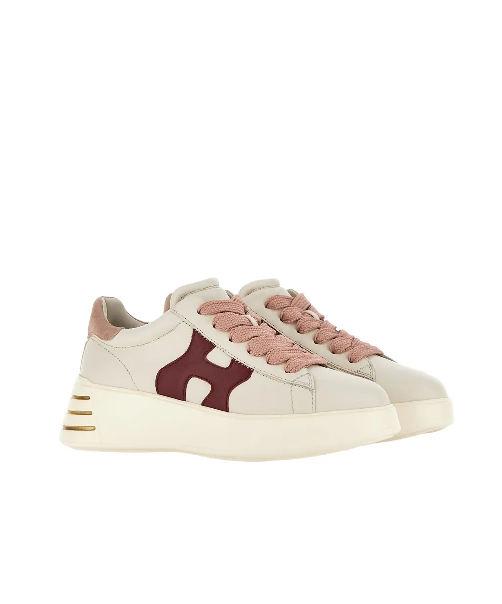 Hogan Rebel Logo Patch Lace-Up Sneakers