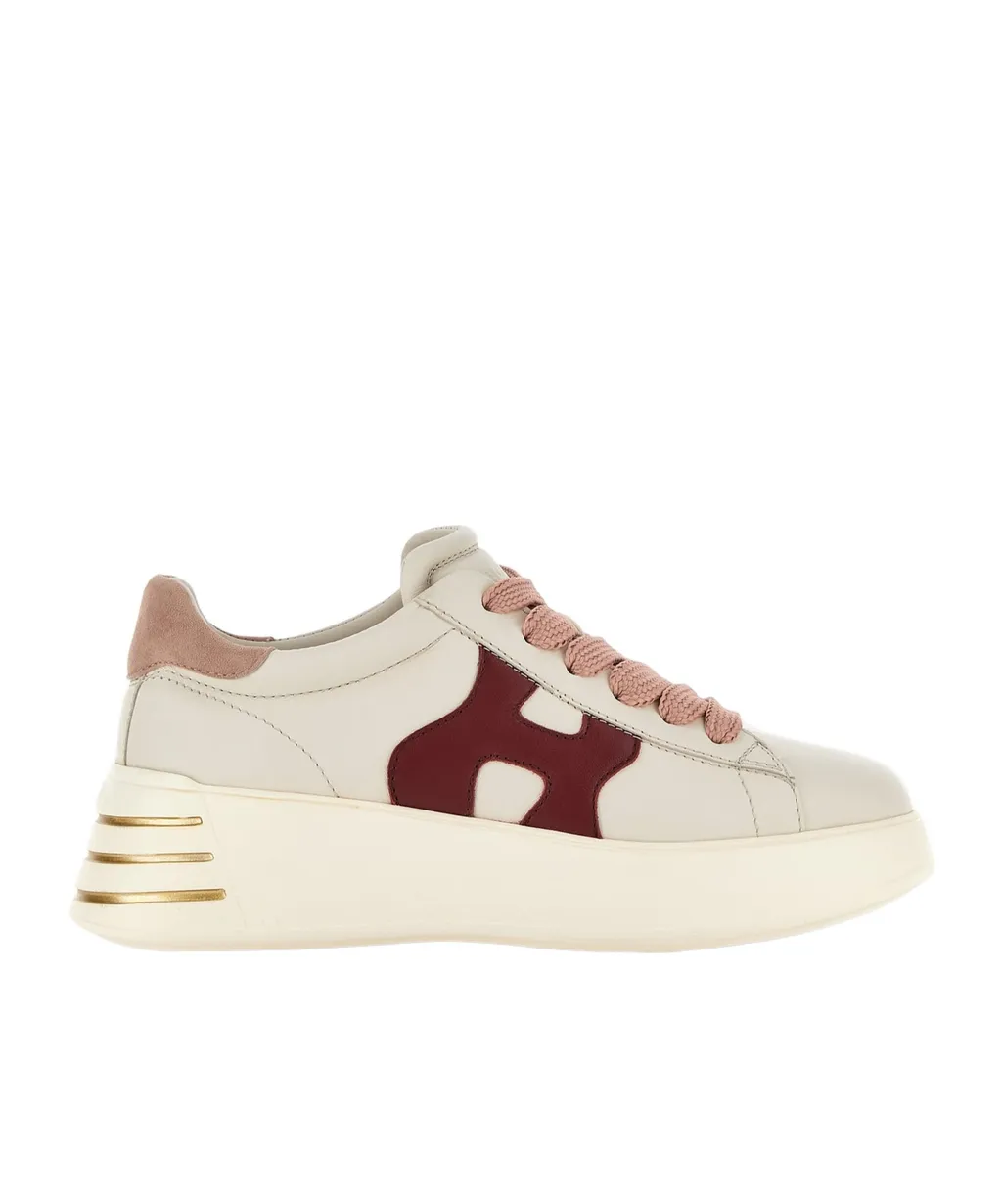 Hogan Rebel Logo Patch Lace-Up Sneakers