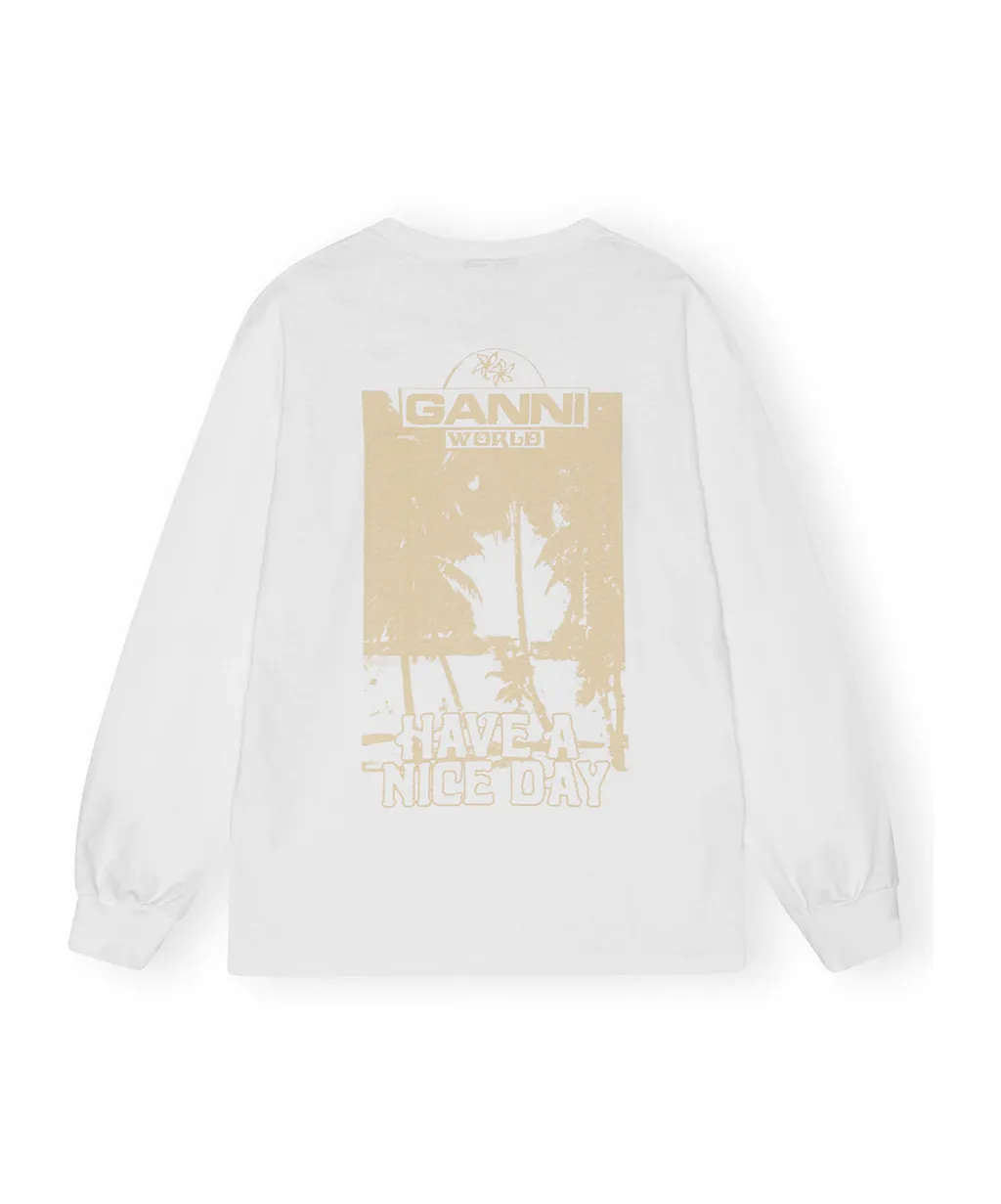 Ganni Logo Printed Crewneck Sweatshirt