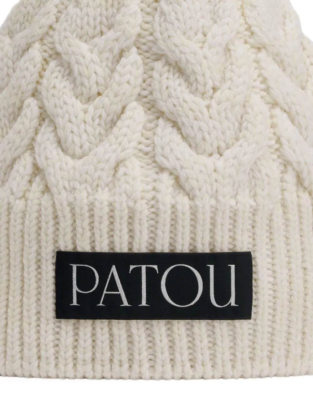 Patou Logo Patch Knit Beanie