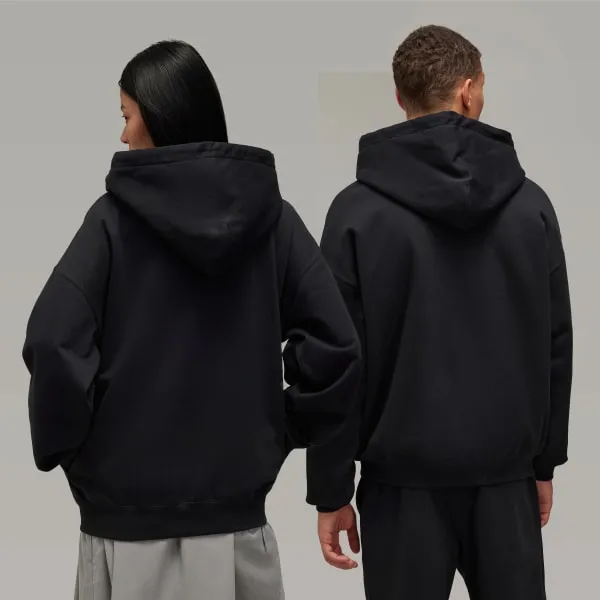 Y-3 Logo Printed Zip-Up Hoodie