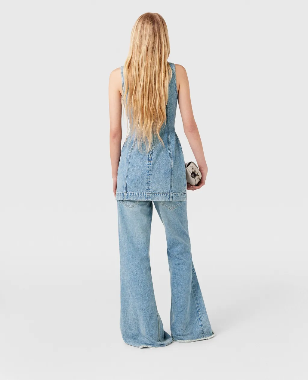 Stella Mccartney Mid-Rise Frayed-Edge Bbootcut Jeans