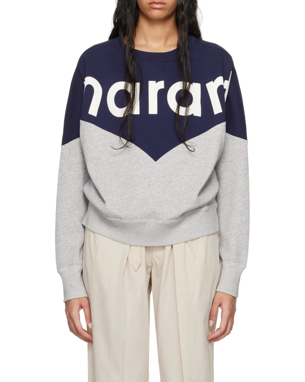 Isabel Marant ÉToile Houston Logo Printed Colourblock Sweatshirt