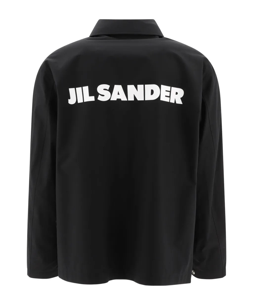 Jil Sander Logo Printed Button-Up Jacket