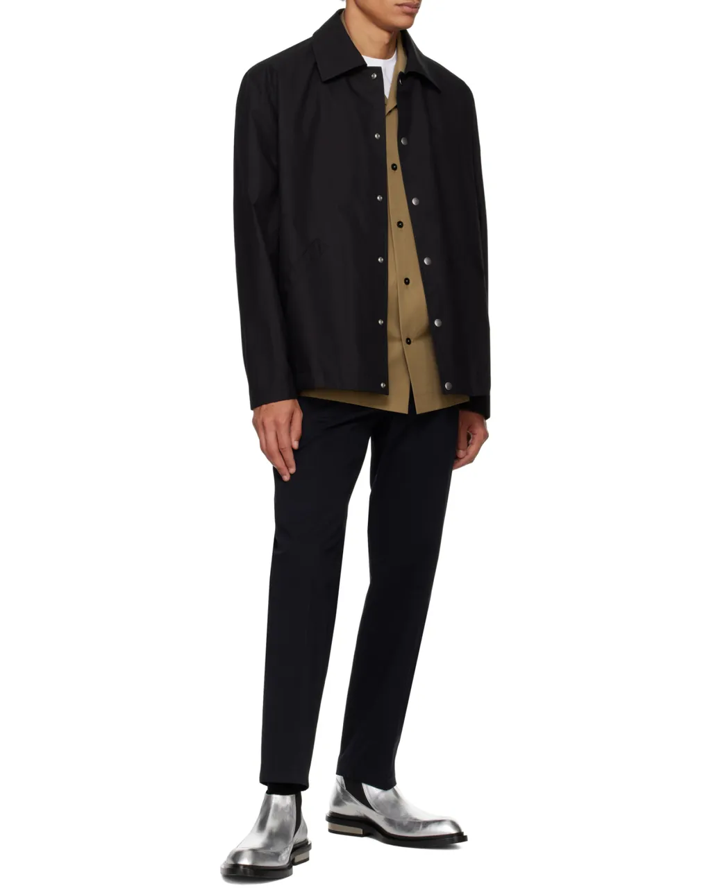 Jil Sander Logo Printed Button-Up Jacket