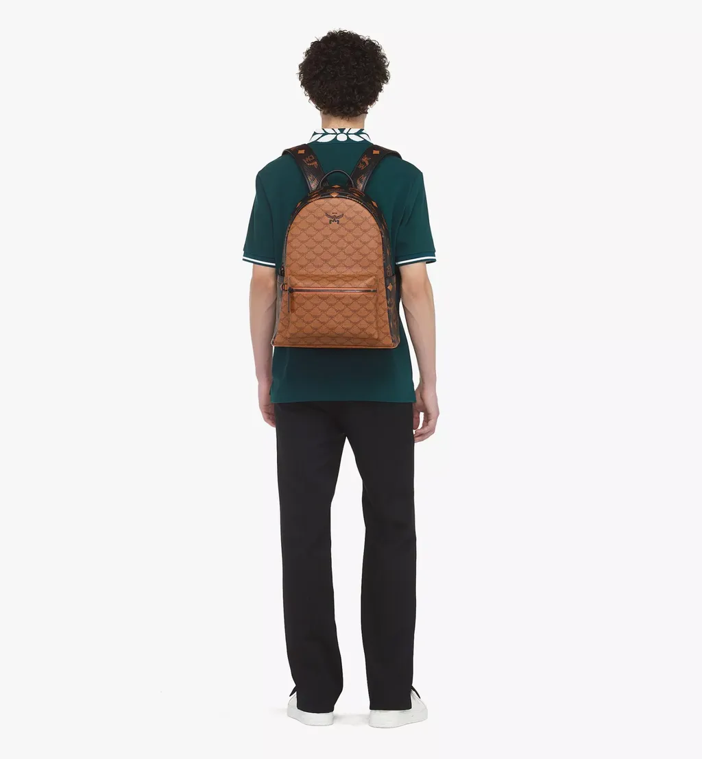 Mcm Zip-Up Backpack