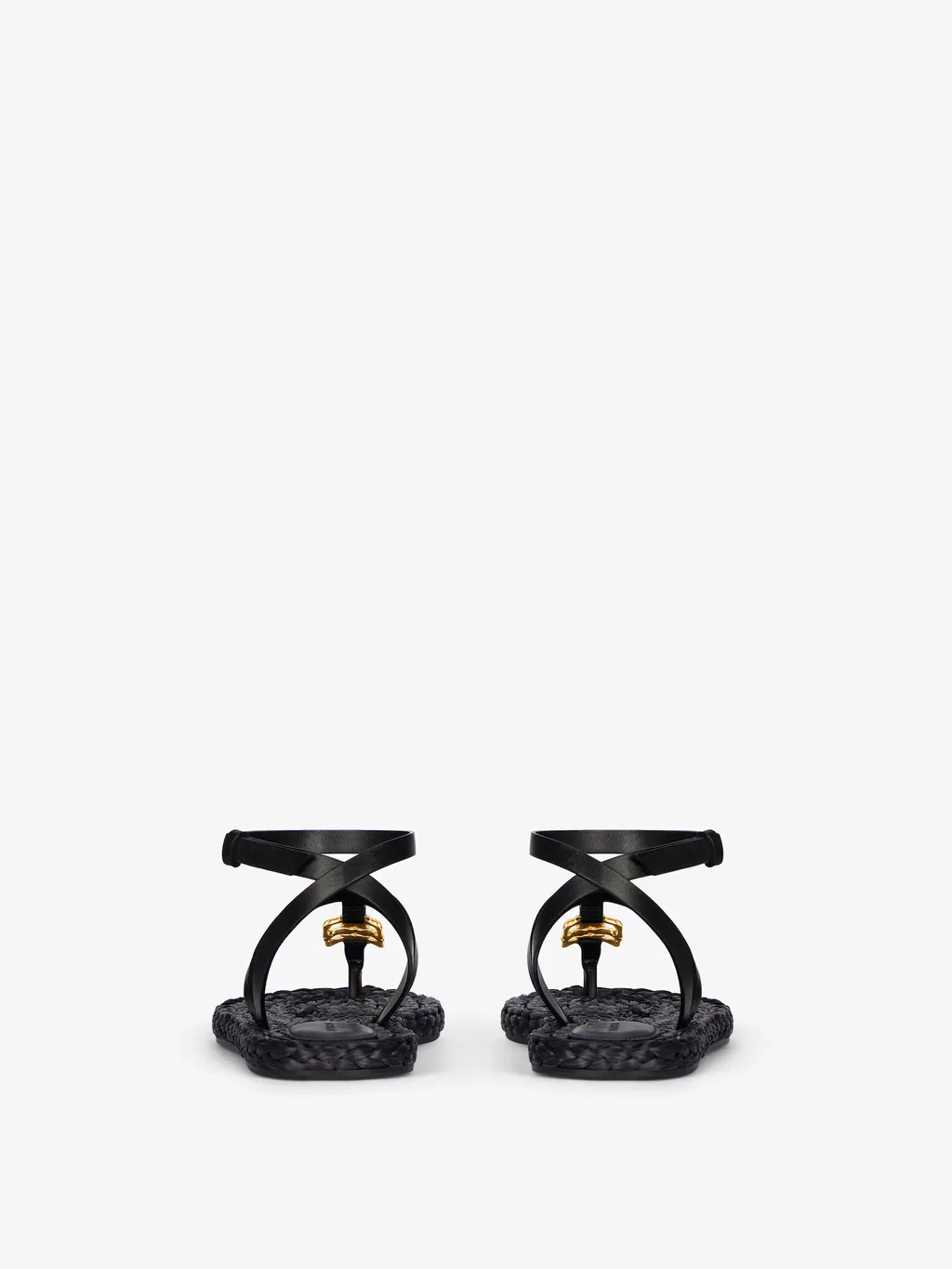 Givenchy 4G Plaque Raffia Sandals