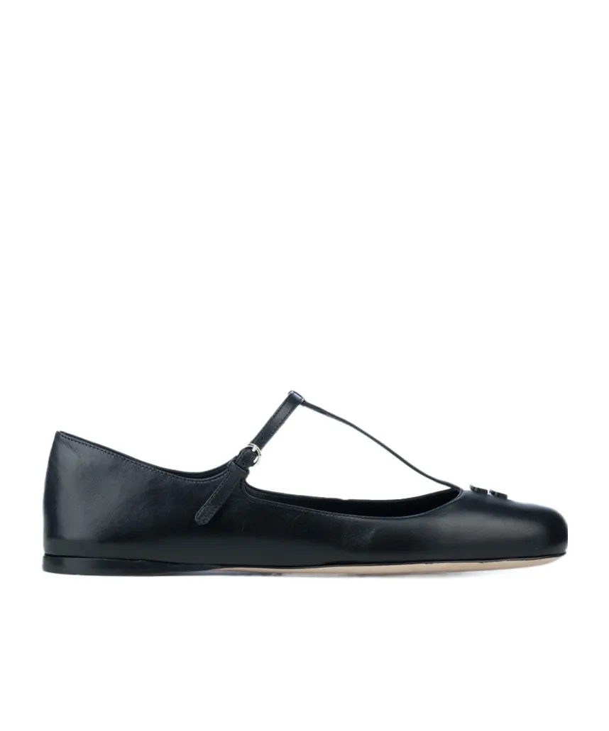Miu Miu Logo-Lettering Ballerines