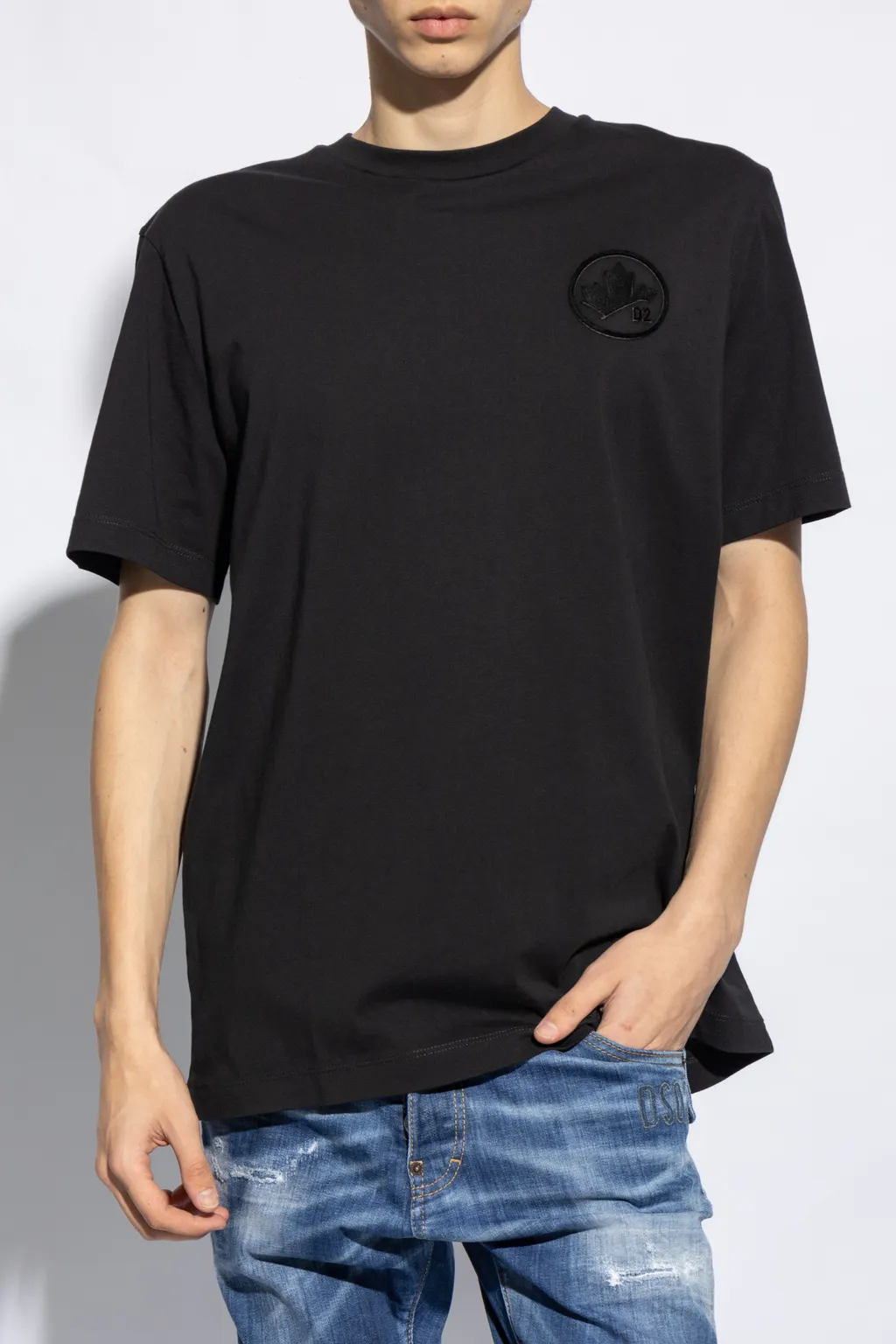 Dsquared2 Logo Patch Crewneck T-Shirt