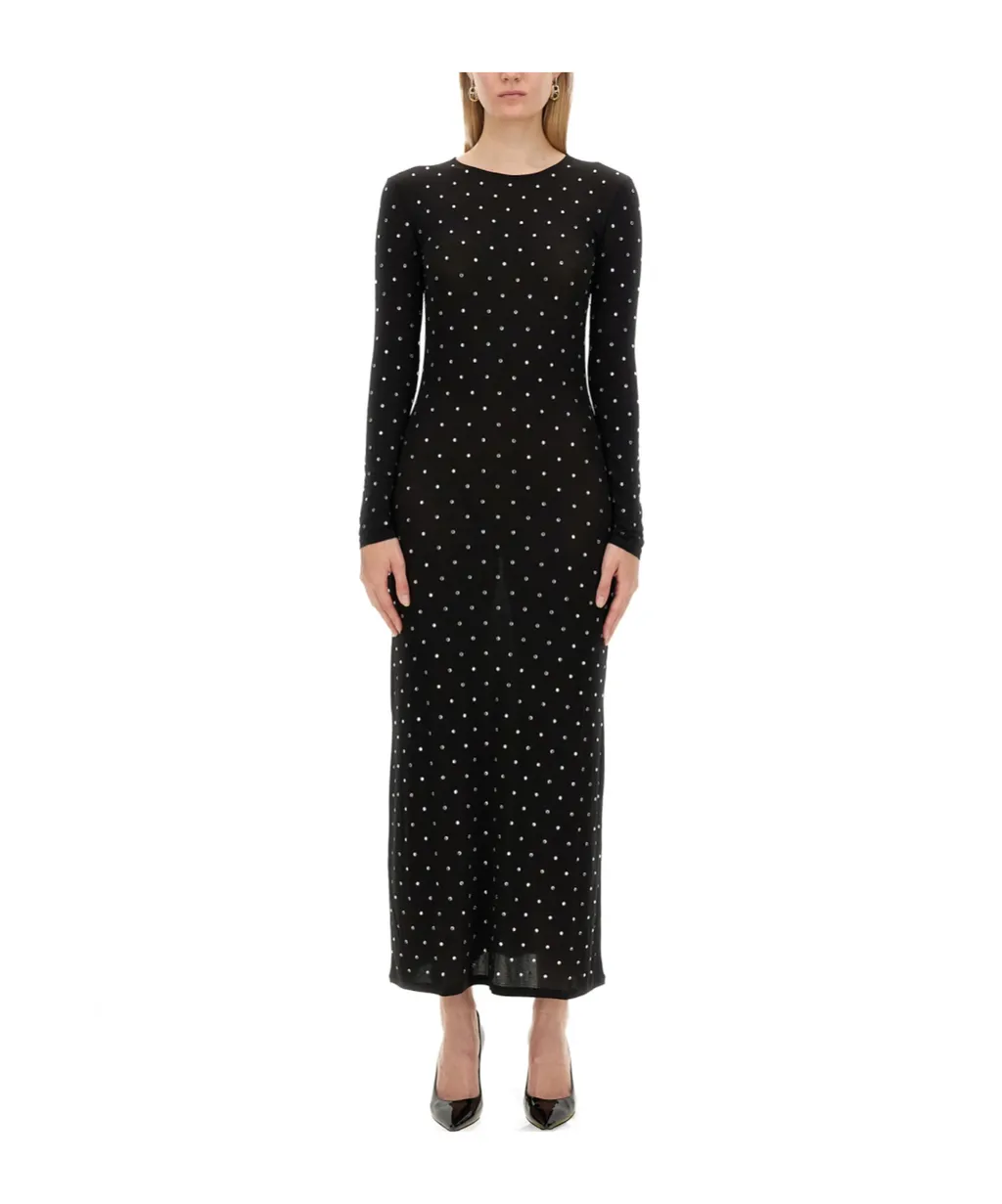 Paco Rabanne	All-Over Embellished Long-Sleeved Dress