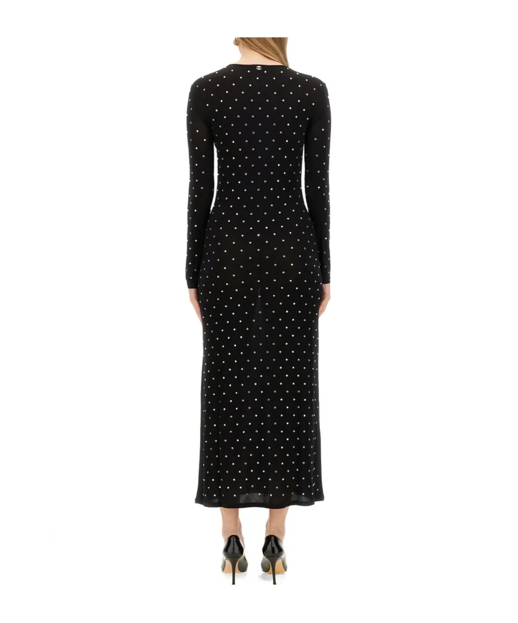 Paco Rabanne	All-Over Embellished Long-Sleeved Dress