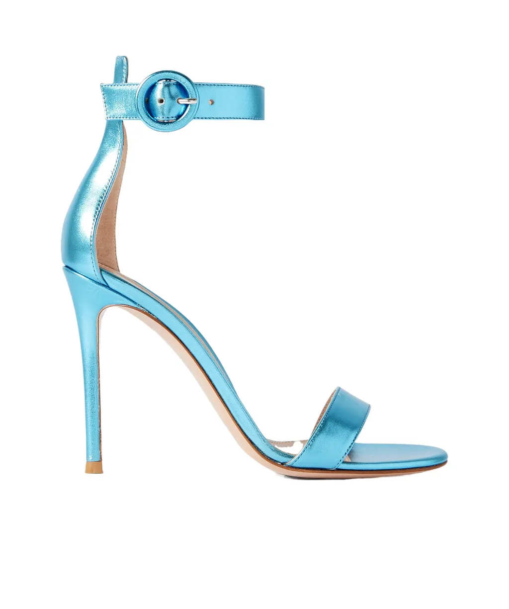 Metallic High-Heeled Sandals
