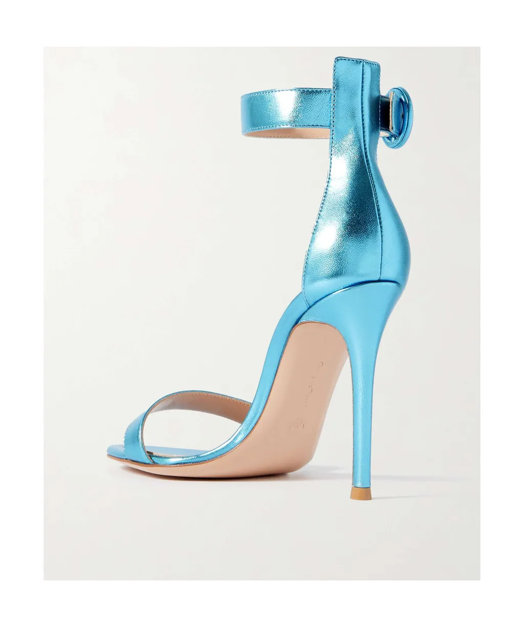 Metallic High-Heeled Sandals